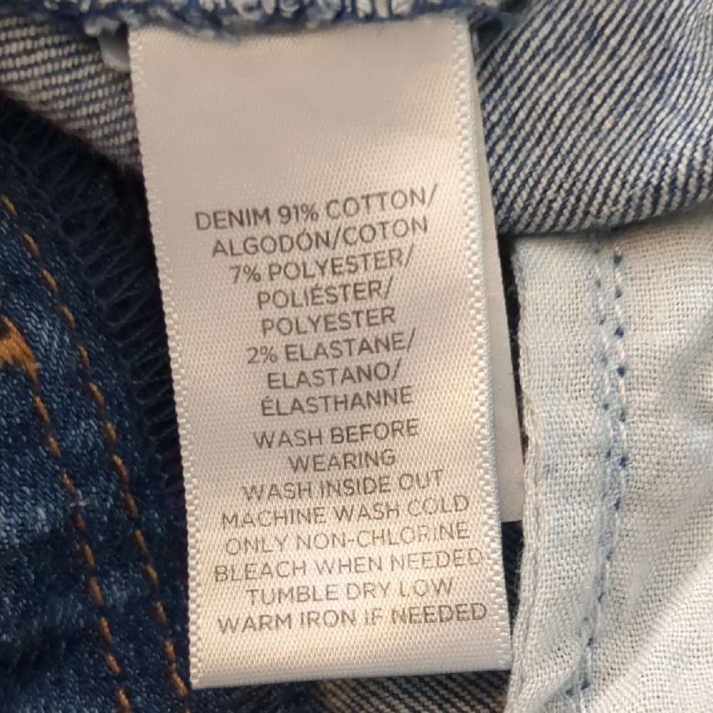 LOFT High Rise Blue Jeans Classic Denim Size 28 Button Down Front - Picture 3 of 6